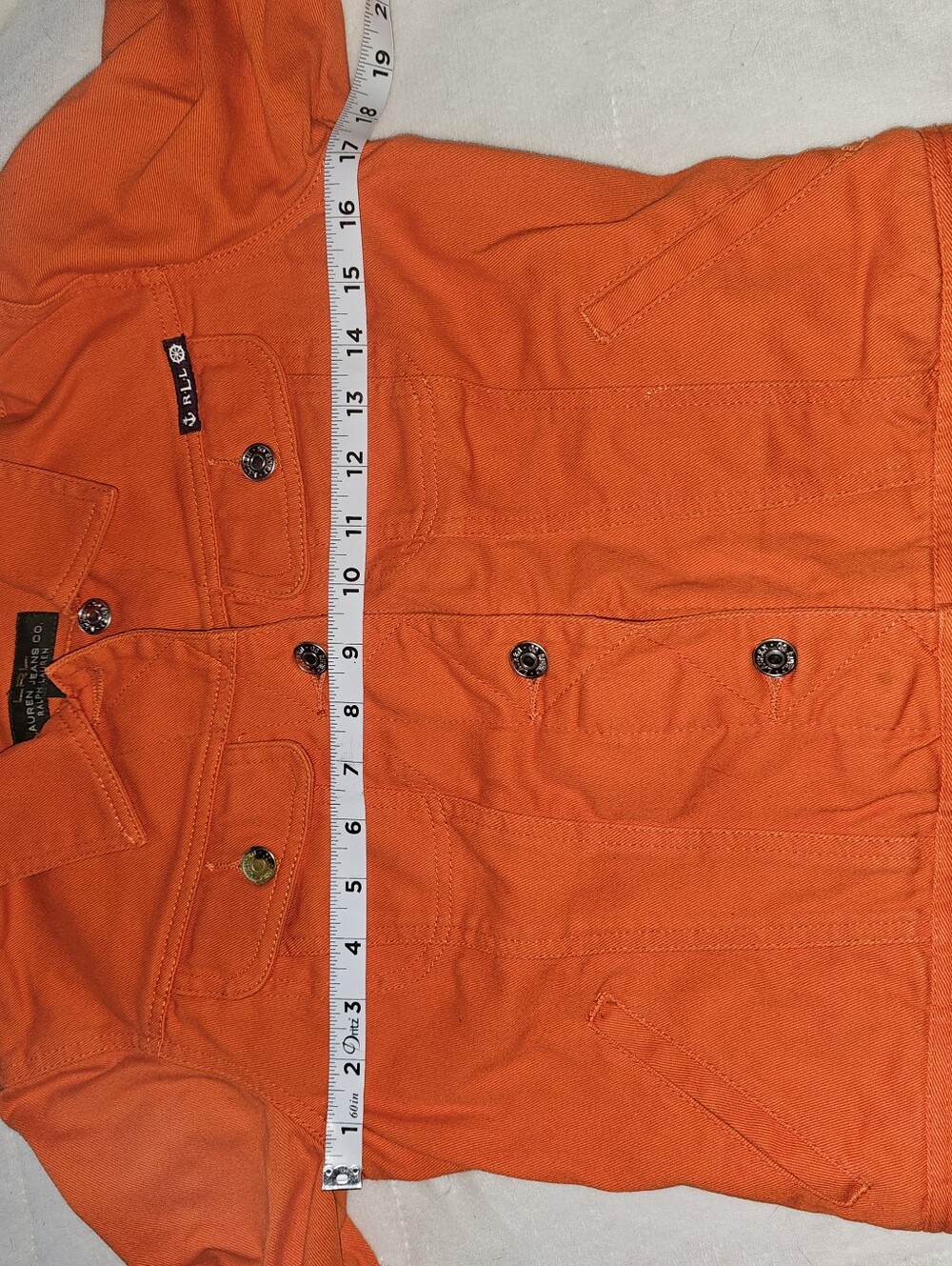 Ralph Lauren Bright Orange Denim Jacket - Women's - Picture 8 of 9